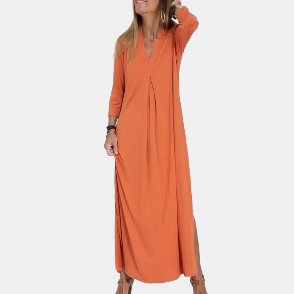 Abito Maxi a V | Design Estate A-Line Fluttuante