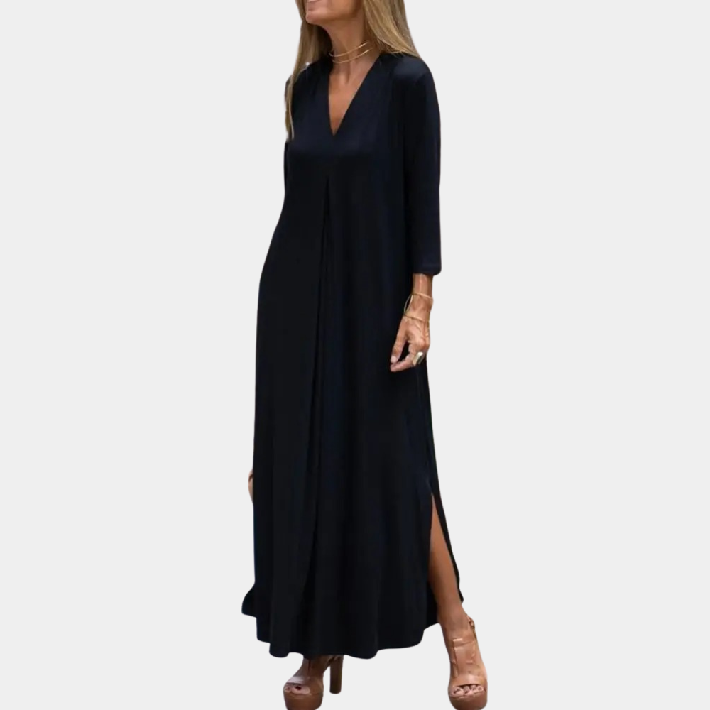 Abito Maxi a V | Design Estate A-Line Fluttuante