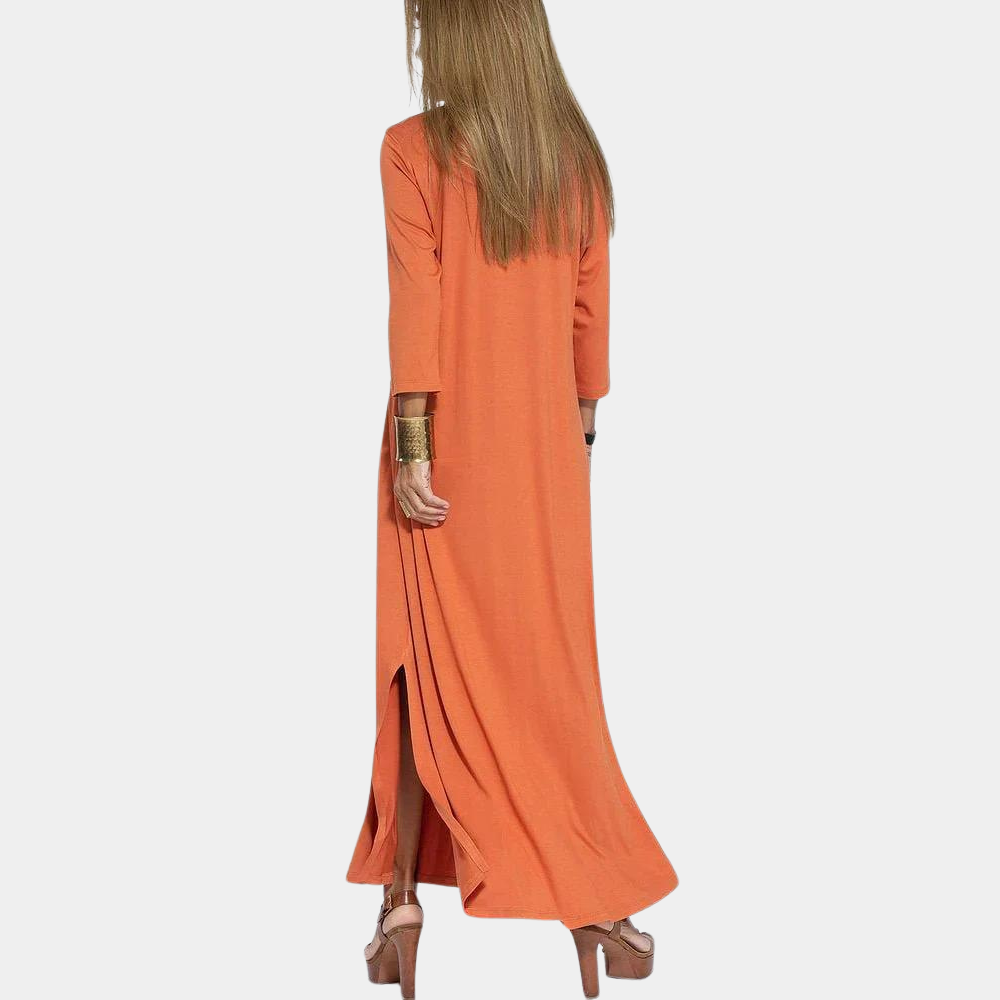 Abito Maxi a V | Design Estate A-Line Fluttuante