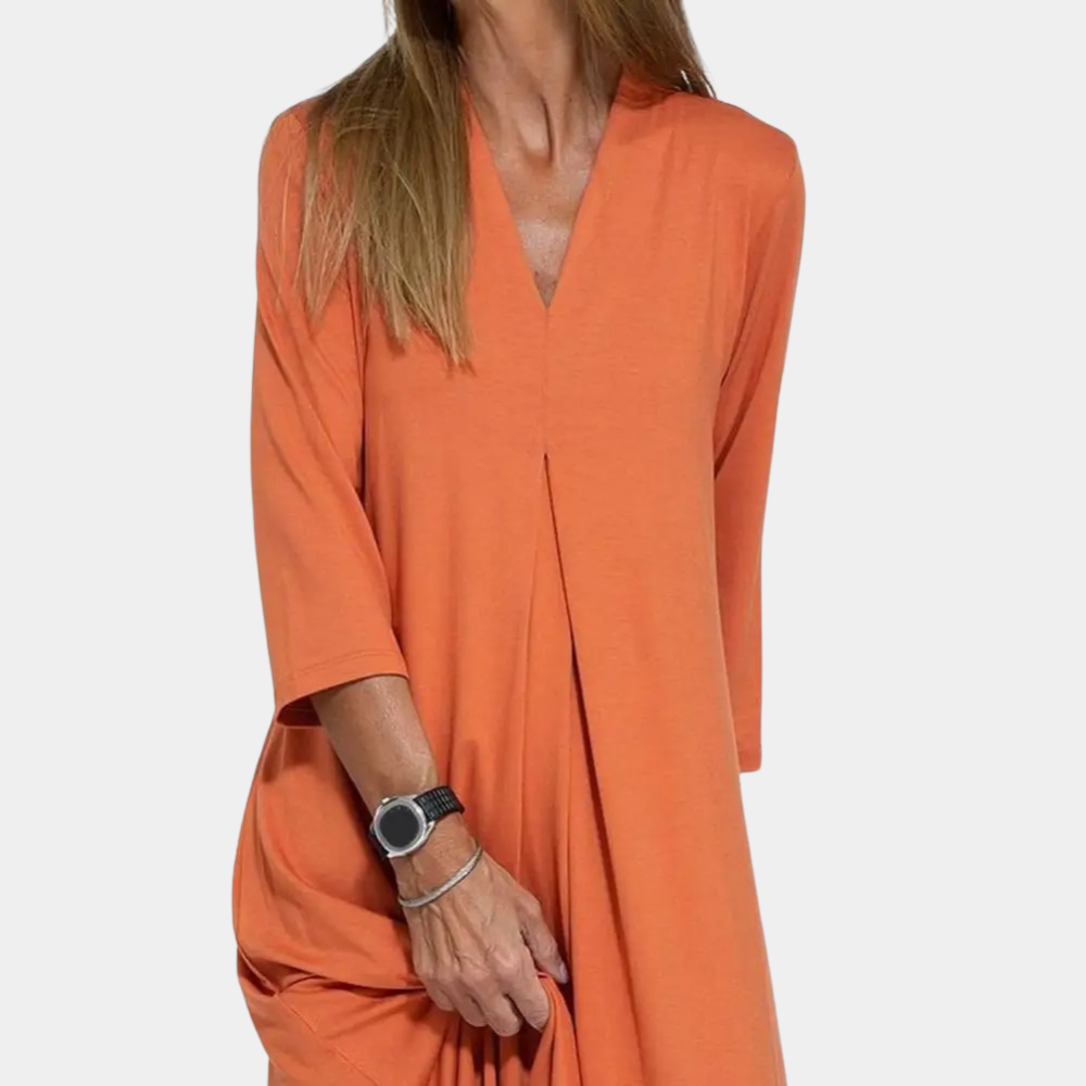 Abito Maxi a V | Design Estate A-Line Fluttuante