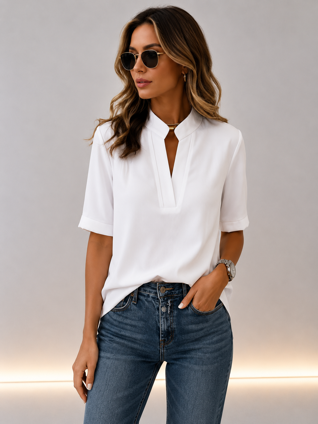 Alessia | Camicia a Maniche Corte Relaxed