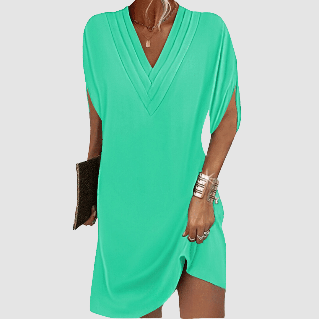 Alysa™ Abito Elegante con Maniche Corte