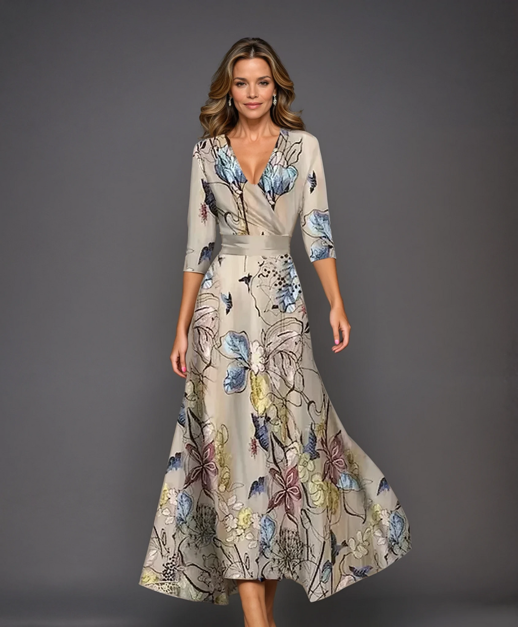 Aria™ | Vestito Chic con Stampa Floreale