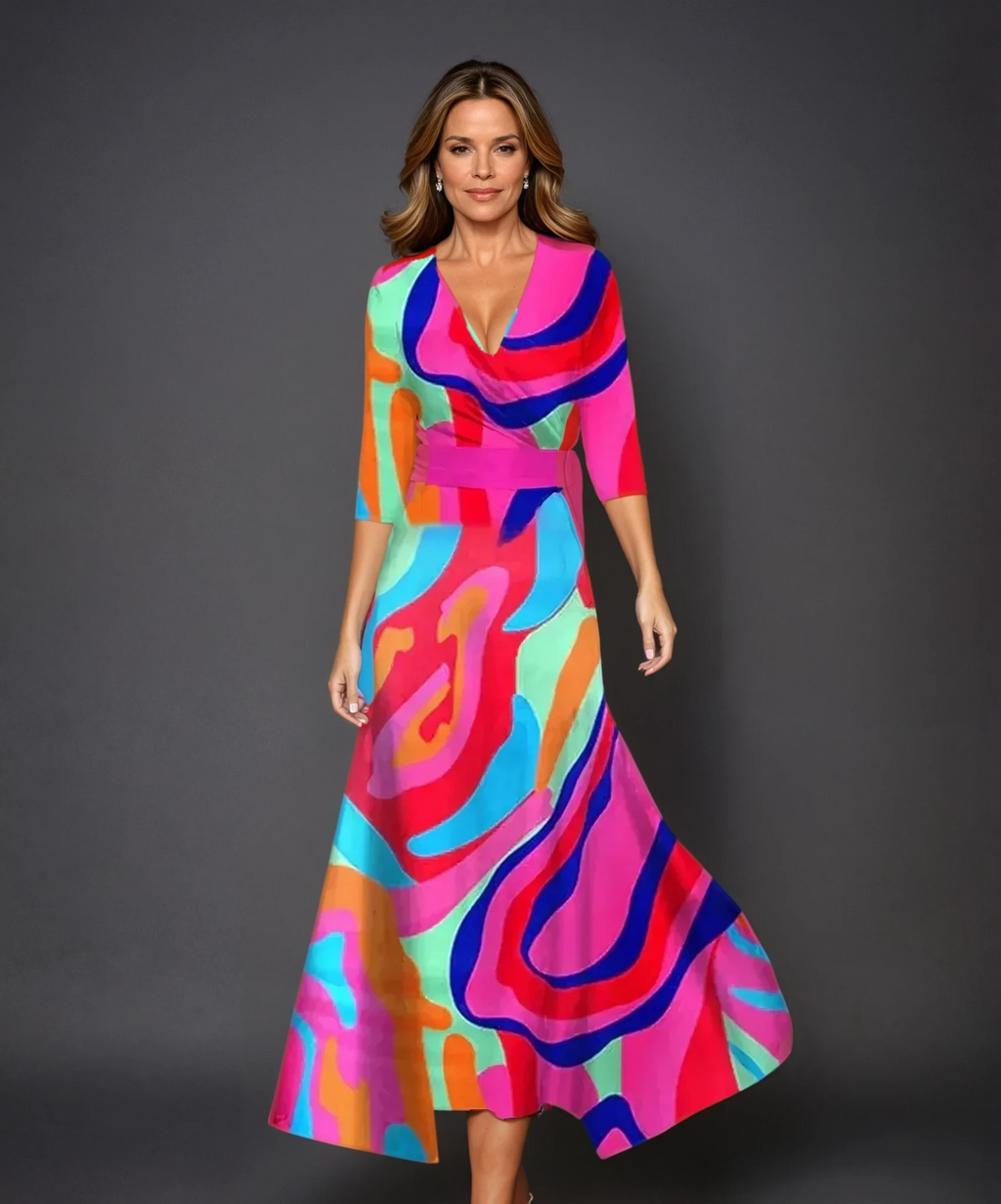 Aria™ | Vestito Chic con Stampa Floreale