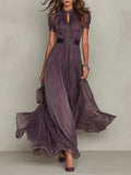 Ashley | Vestito Maxi in Chiffon Vintage Elegante