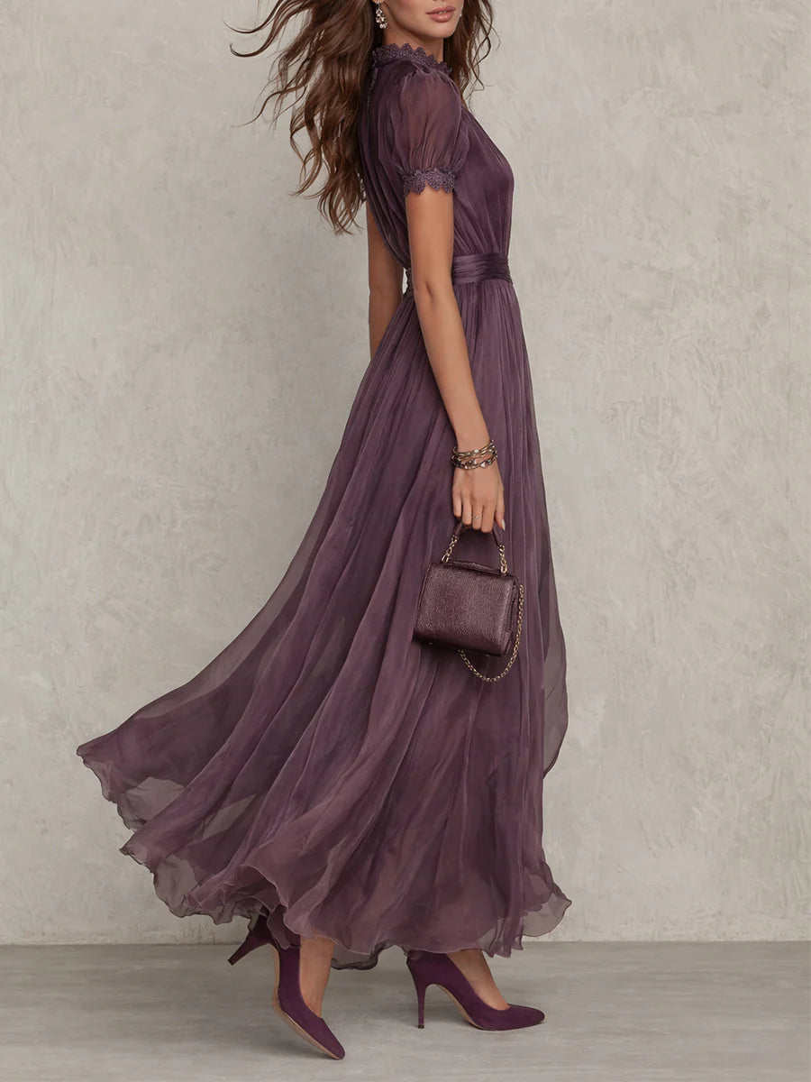 Ashley | Vestito Maxi in Chiffon Vintage Elegante