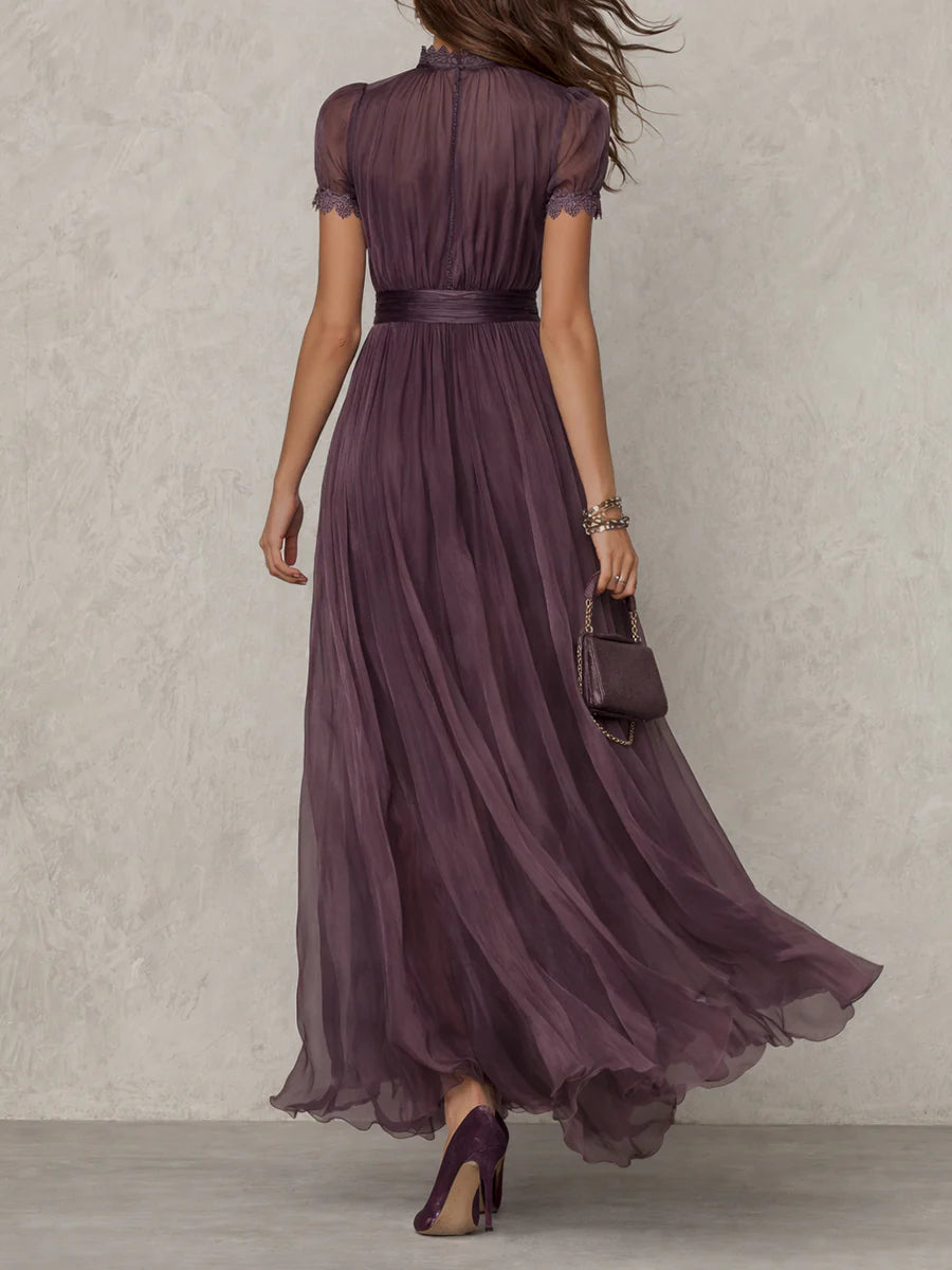 Ashley | Vestito Maxi in Chiffon Vintage Elegante