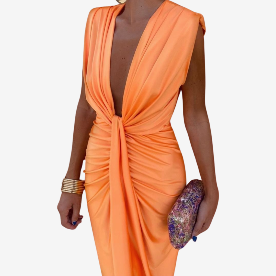 Assia™ Abito midi drappeggiato
