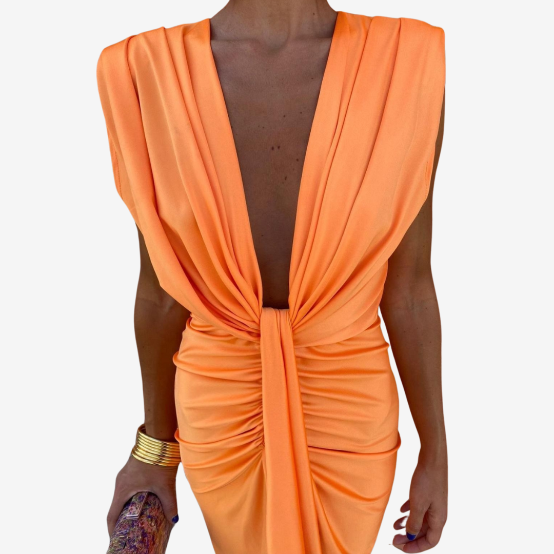 Assia™ Abito midi drappeggiato