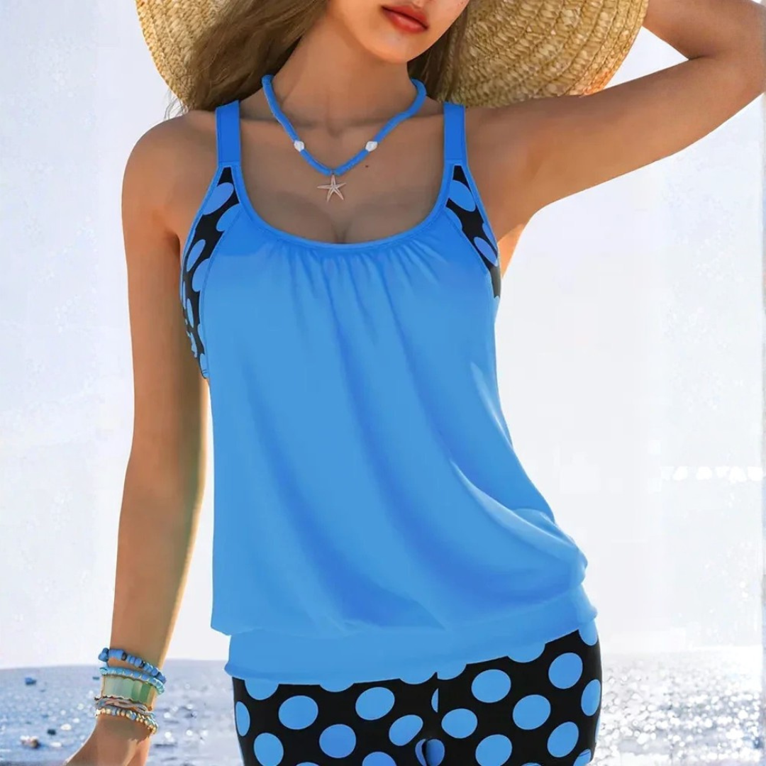 Azaria | Set bikini con pois e dettagli aperti