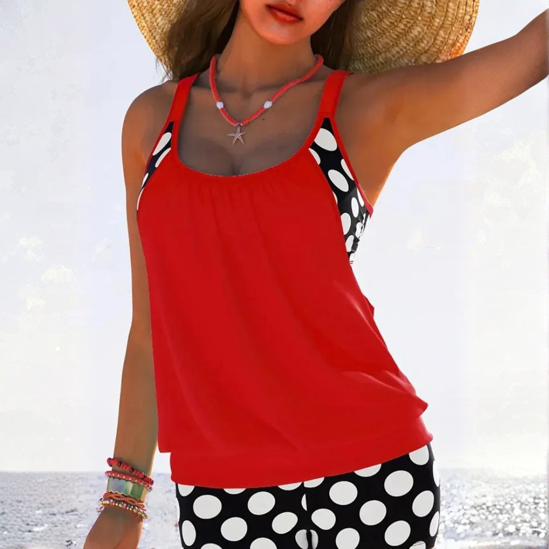 Azaria | Set bikini con pois e dettagli aperti
