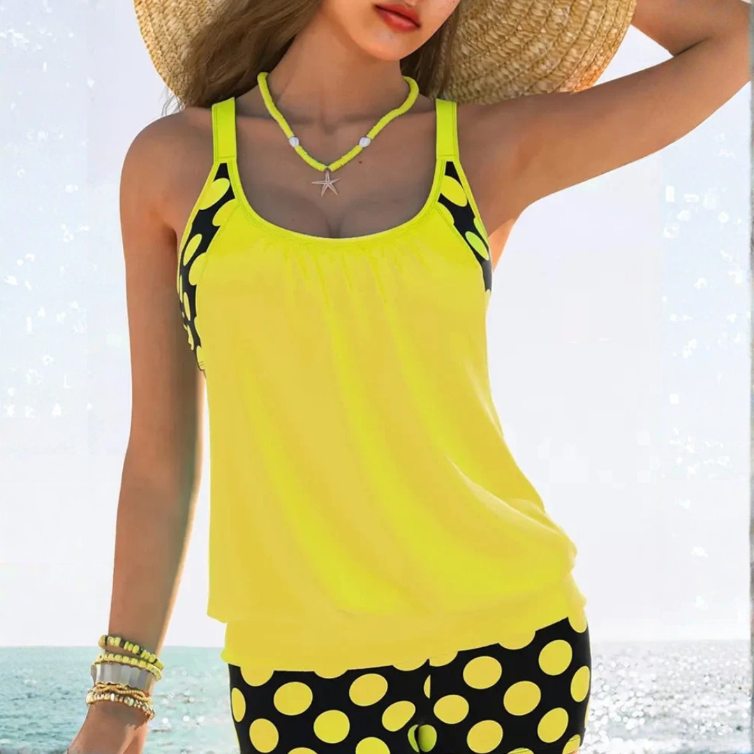 Azaria | Set bikini con pois e dettagli aperti