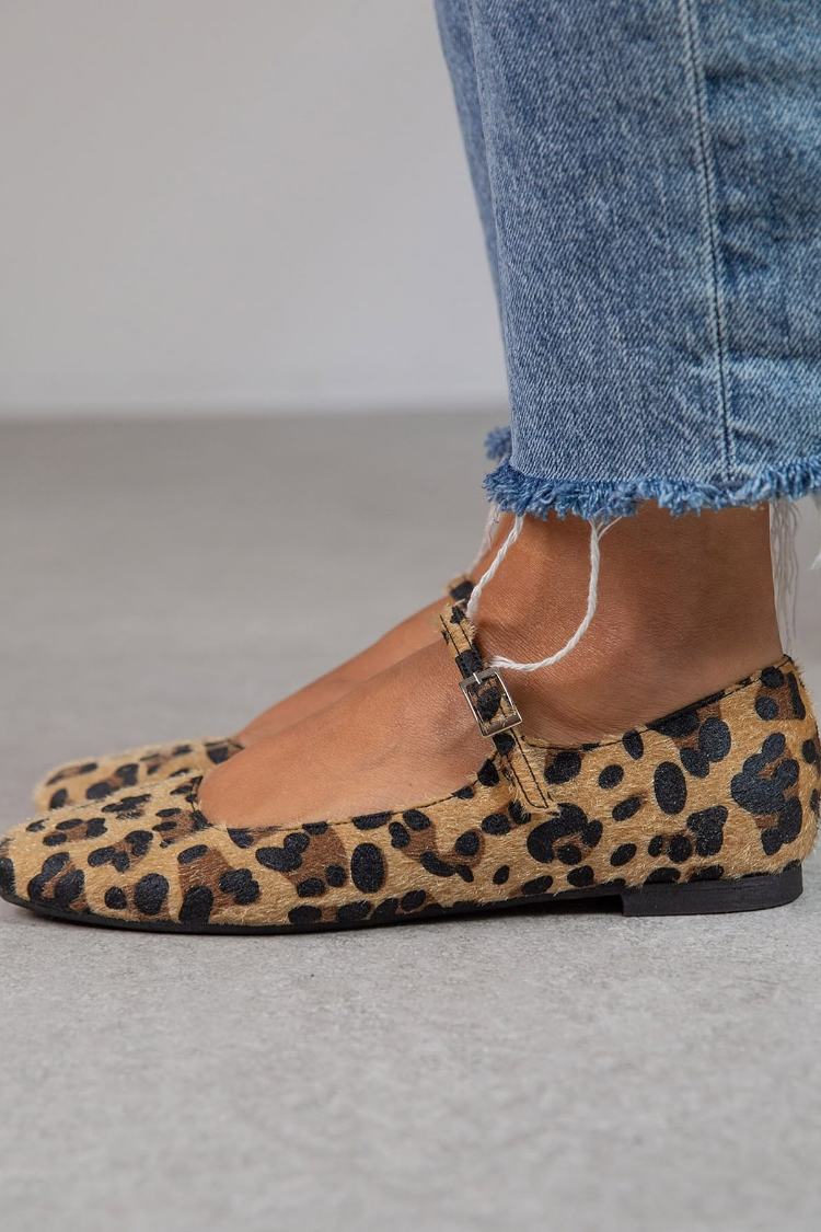 BALLERINA ANIMALIER CON CINTURINO