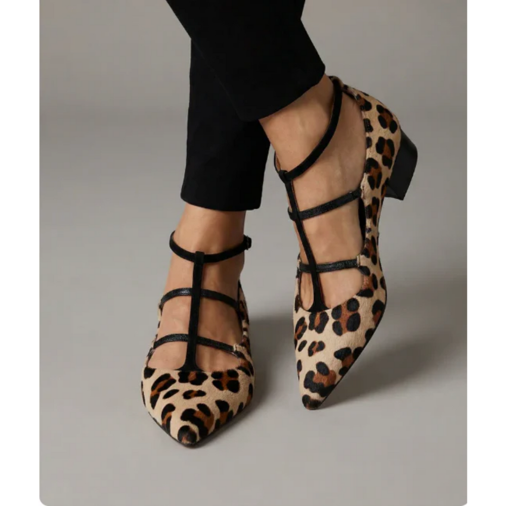 BALLERINE CON STAMPA ANIMALE E CINGHIE
