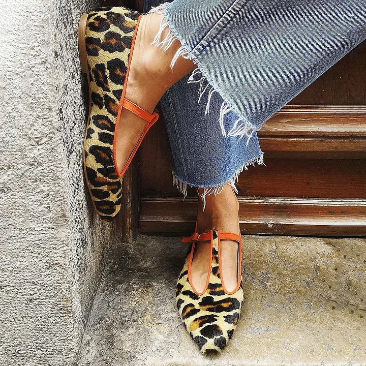 BALLERINE LEOPARDATE CON CINTURINO