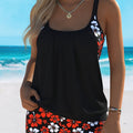 Camille | Set Tankini Floreale Rosso