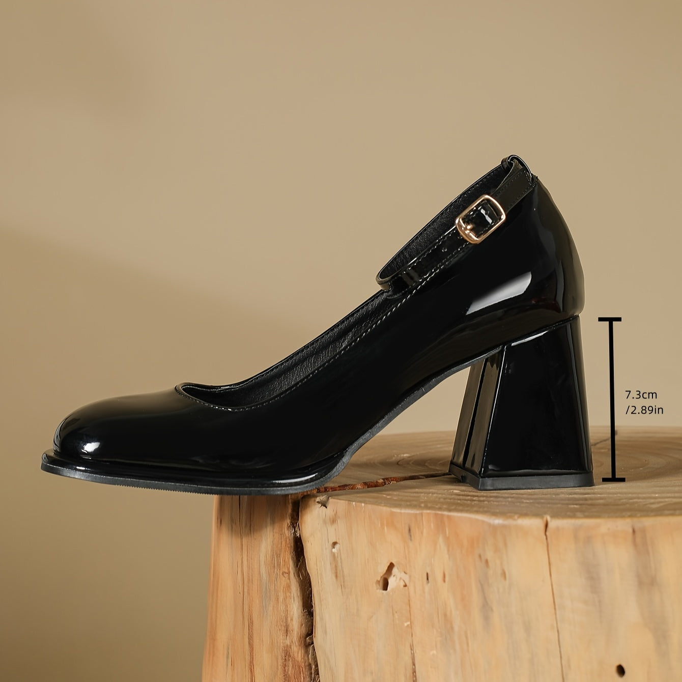 Celeste™ | Tacchi in vernice con cinturino
