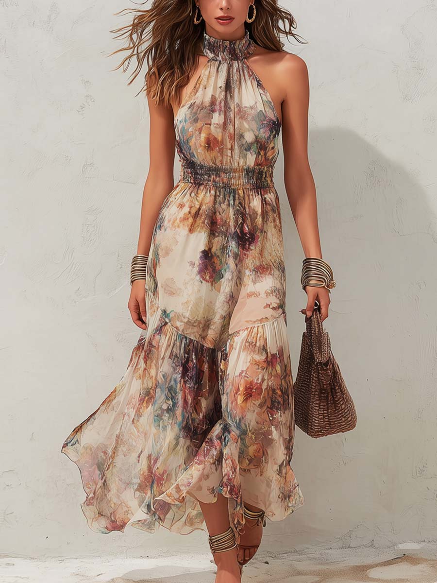 Chloe | Vestito Midi Floreale Vintage