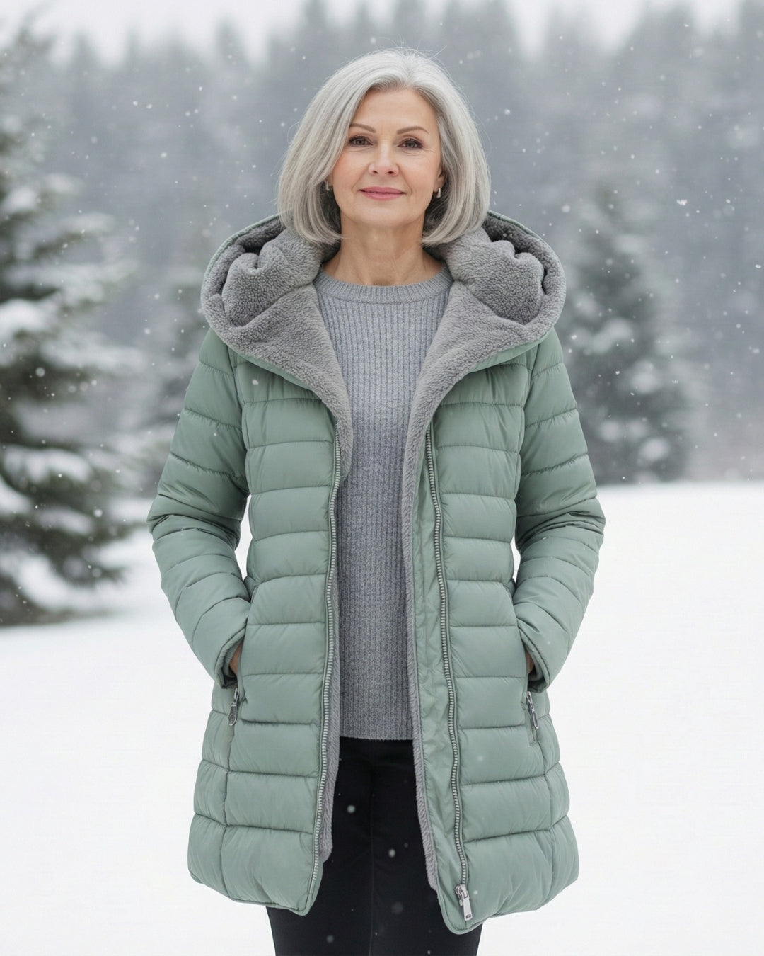 Clair | Cappotto puffer foderato in pile