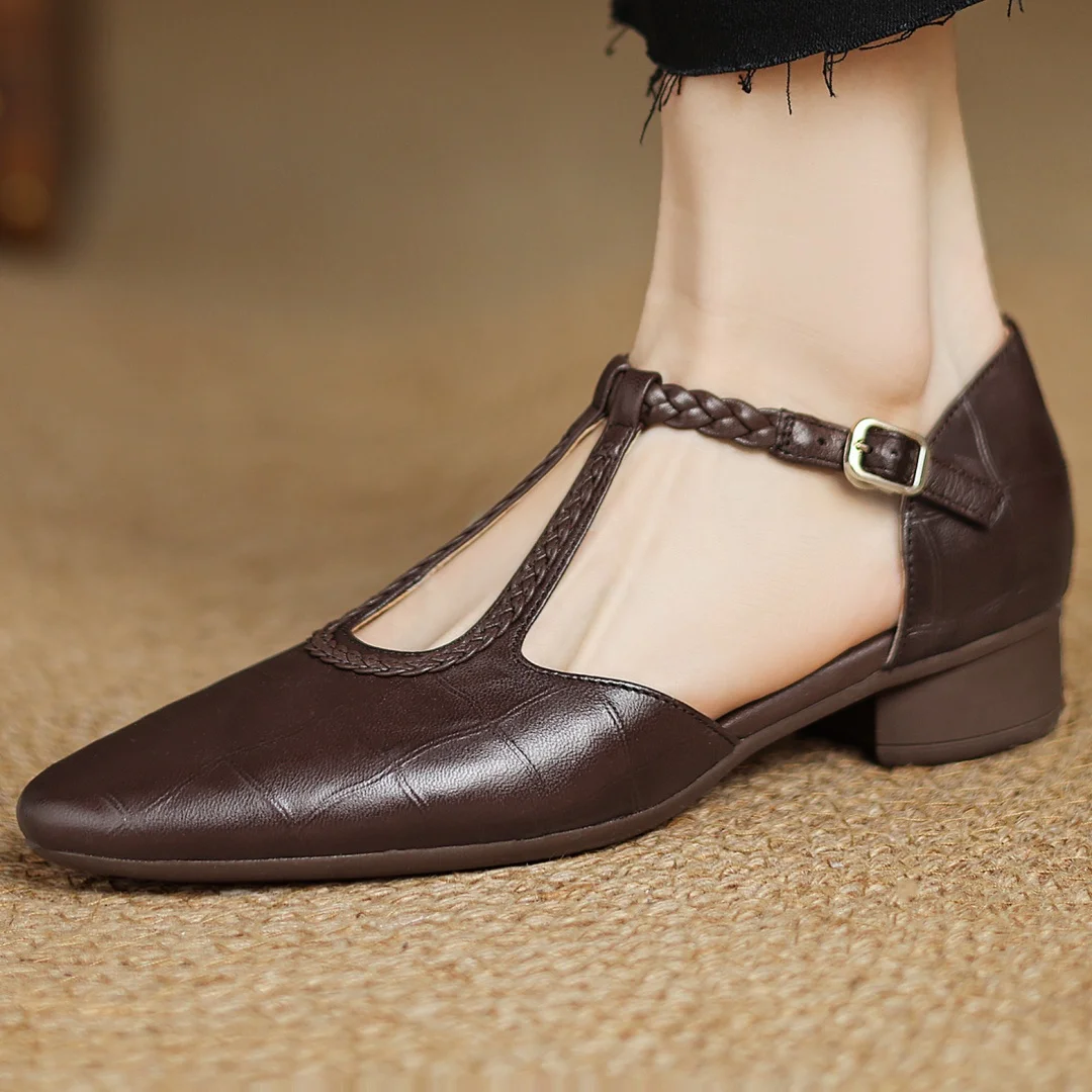 Clara - Scarpe Mary Jane in pelle ortopedica