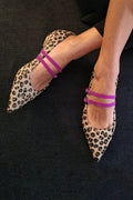 DÉCOLLETÉ LEOPARDATE CON DOPPIO CINTURINO