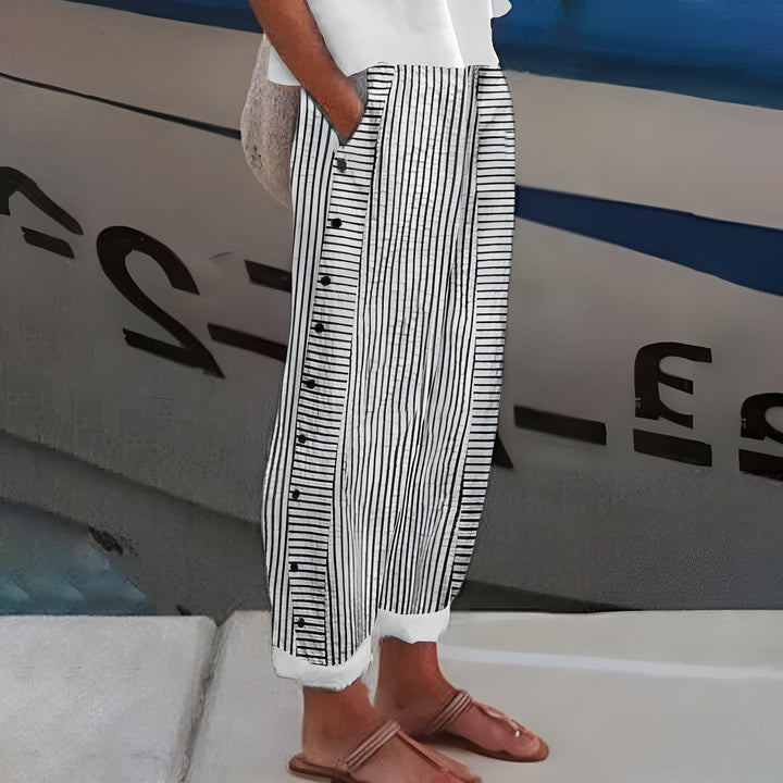 Dagny | Pantaloni Estivi Stripes Eleganti