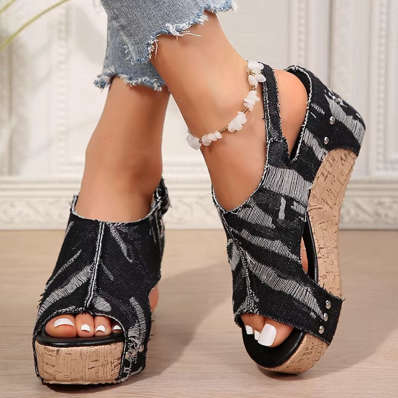 Deni | Sandali con Tacco a Wedge