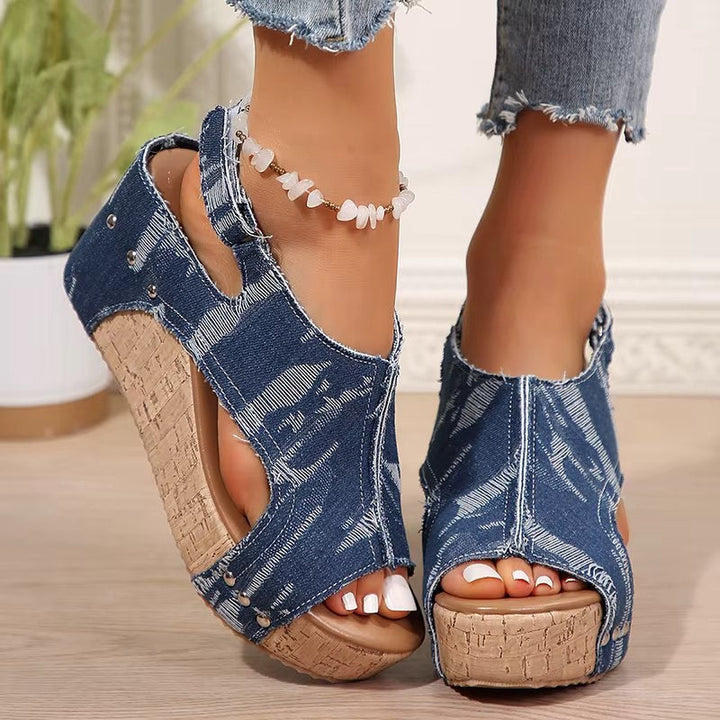 Deni | Sandali con Tacco a Wedge