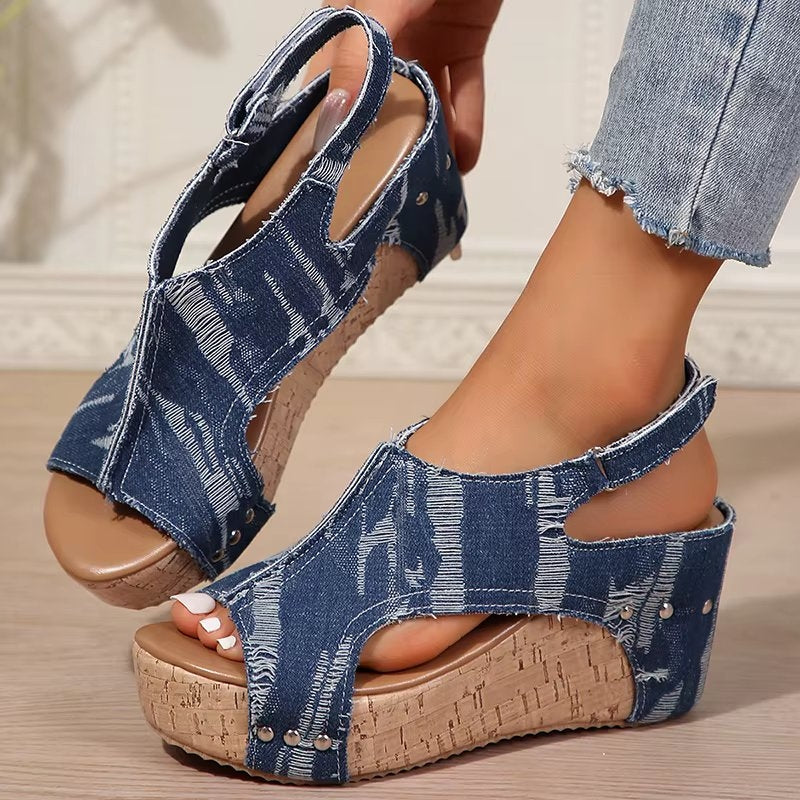 Deni | Sandali con Tacco a Wedge