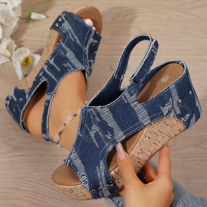 Deni | Sandali con Tacco a Wedge