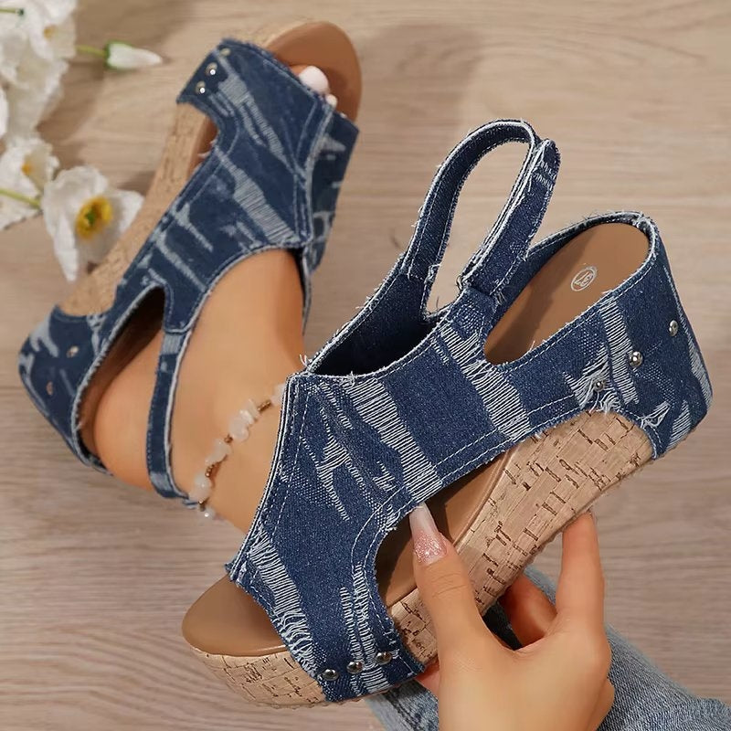 Deni | Sandali con Tacco a Wedge