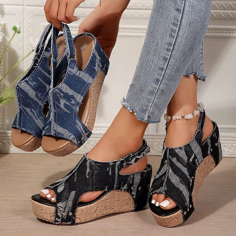 Deni | Sandali con Tacco a Wedge