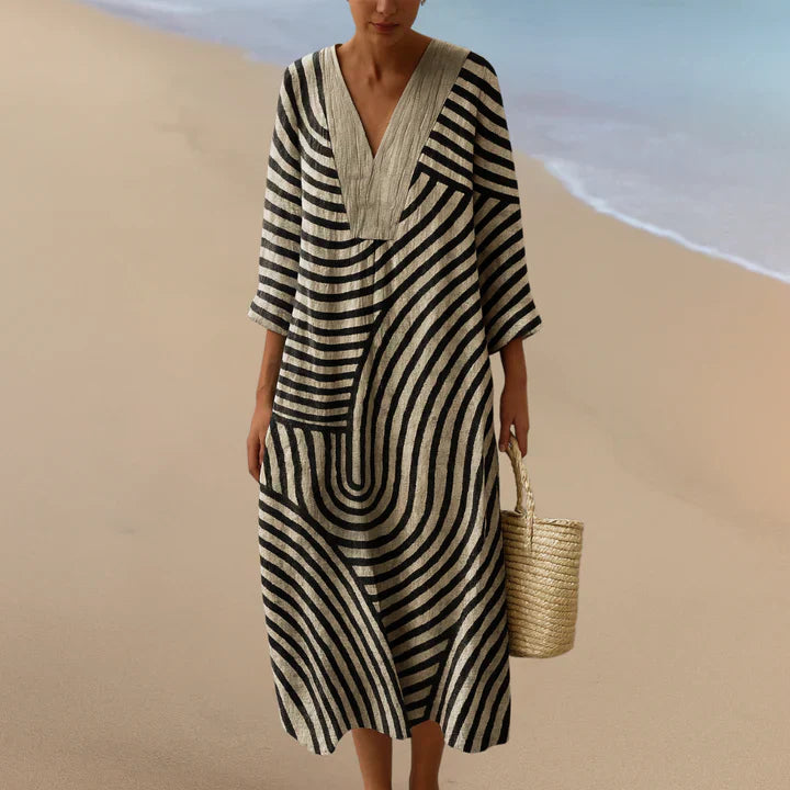 ELARA™ | ABITO MAXI MONOCROMATICO