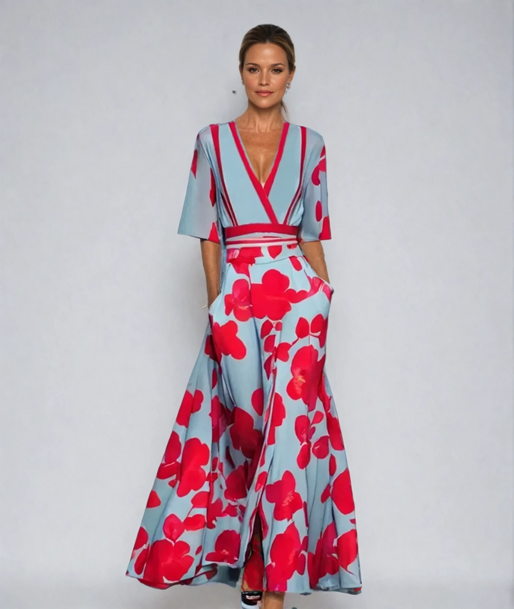 Eliana™ | Elegante Abito A-Line Floreale