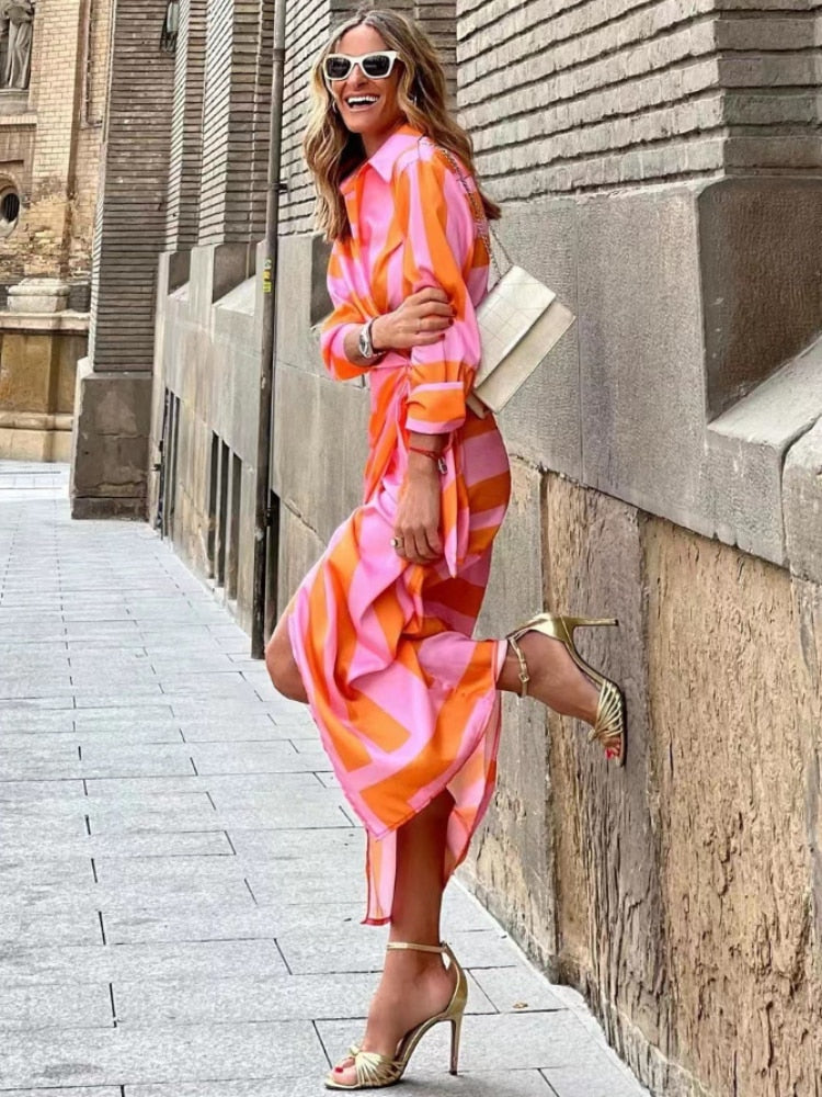 Elvina - Vestito Avvolgente Stampato
