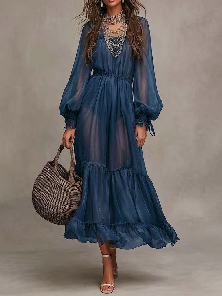 Gerda | Elegante Abito Midi con Scollatura a V