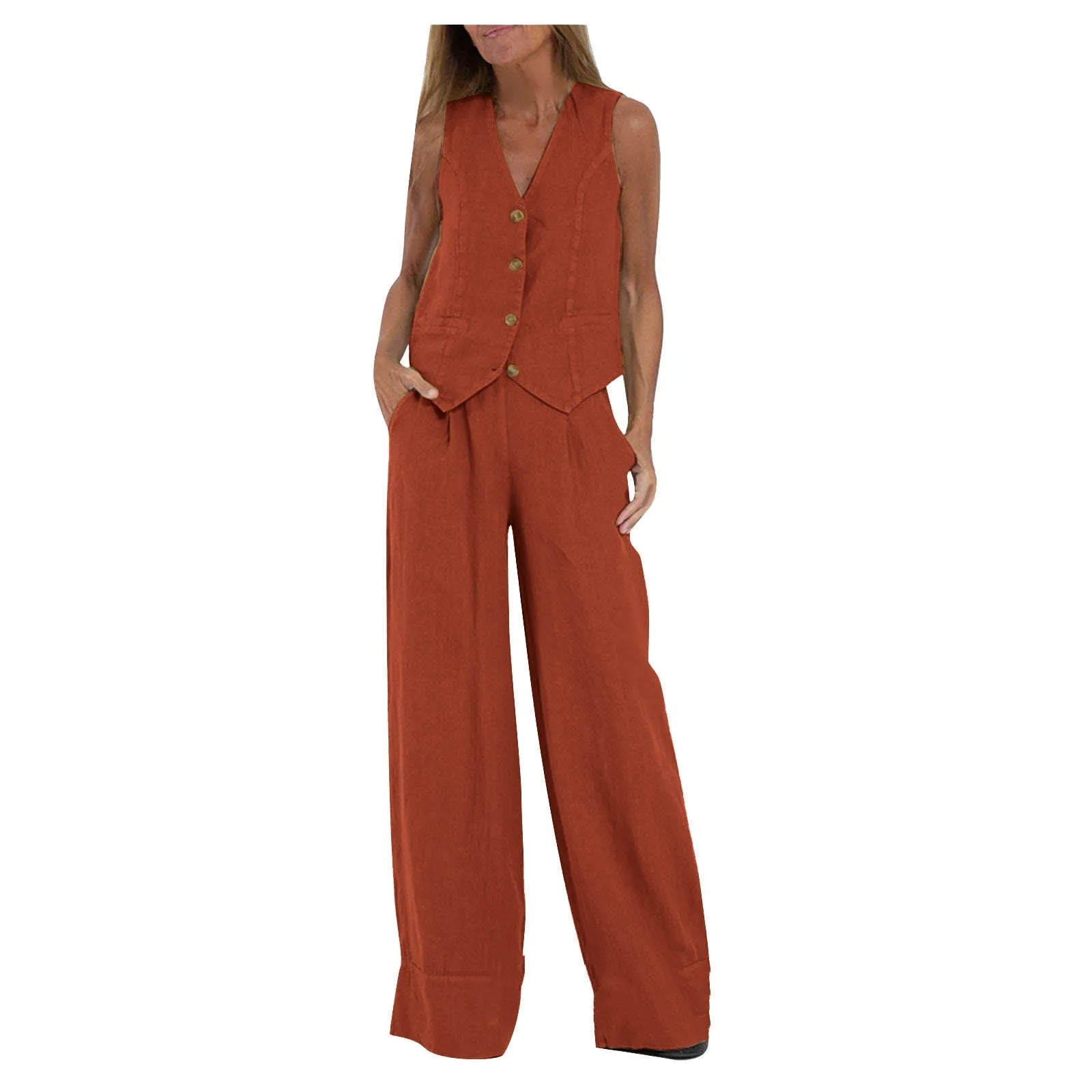 Gilet su Misura & Set in Cotone a Gamba Larga