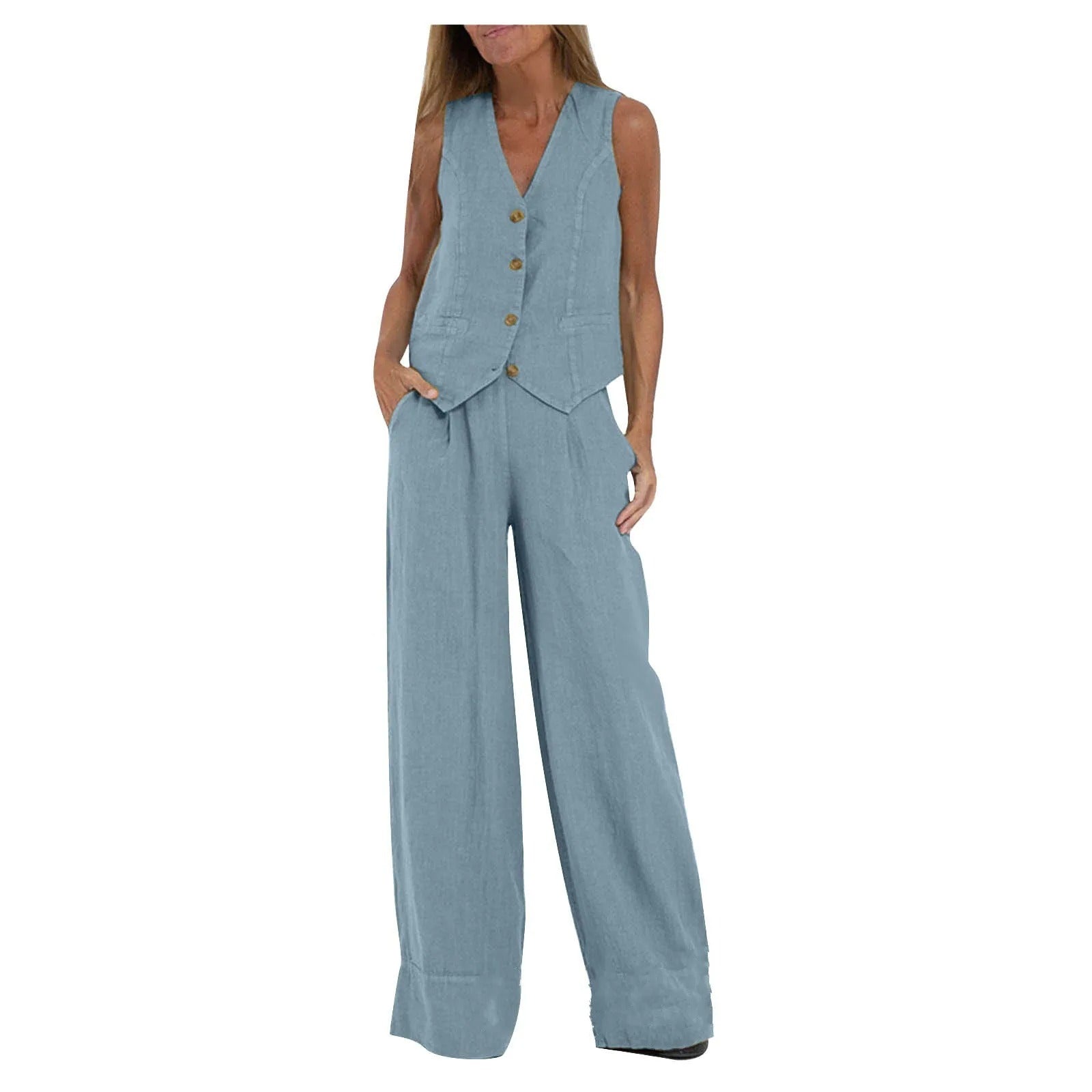 Gilet su Misura & Set in Cotone a Gamba Larga