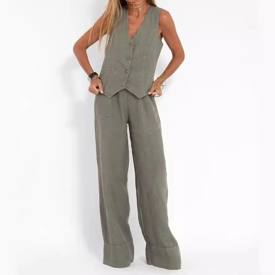 Gilet su Misura & Set in Cotone a Gamba Larga