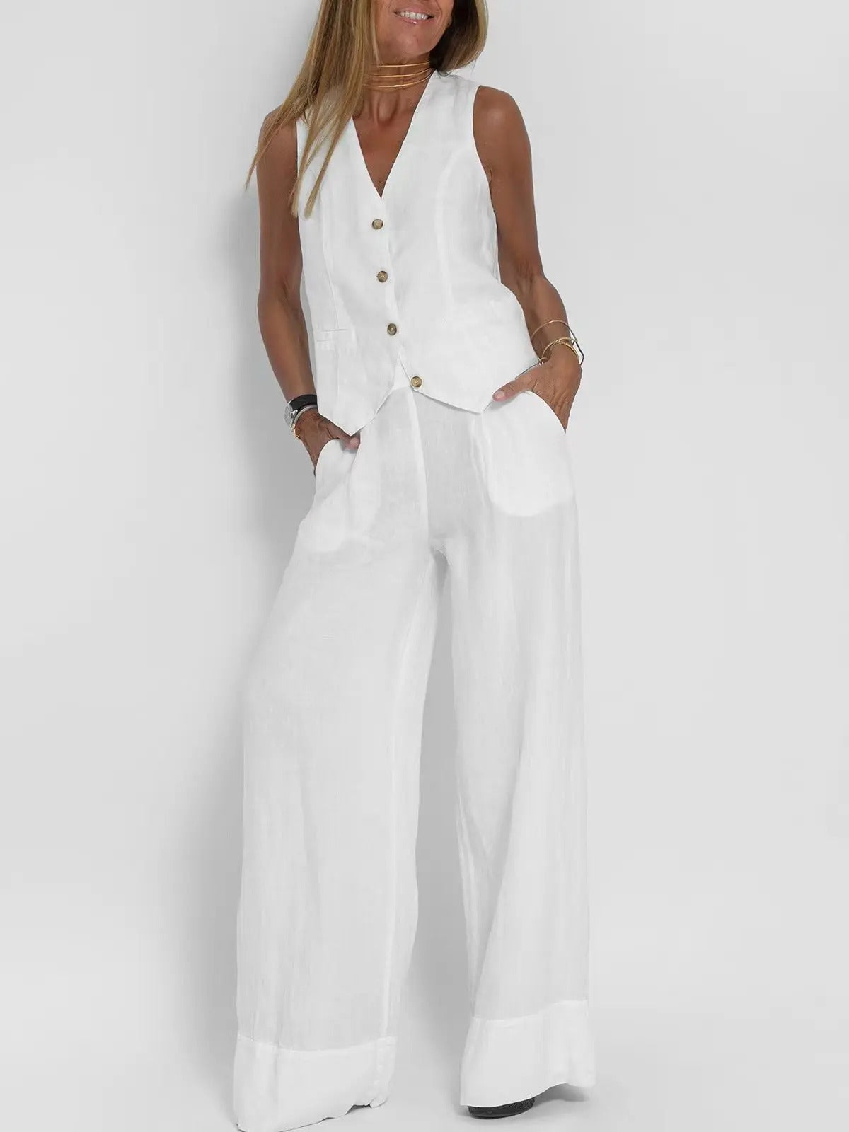 Gilet su Misura & Set in Cotone a Gamba Larga