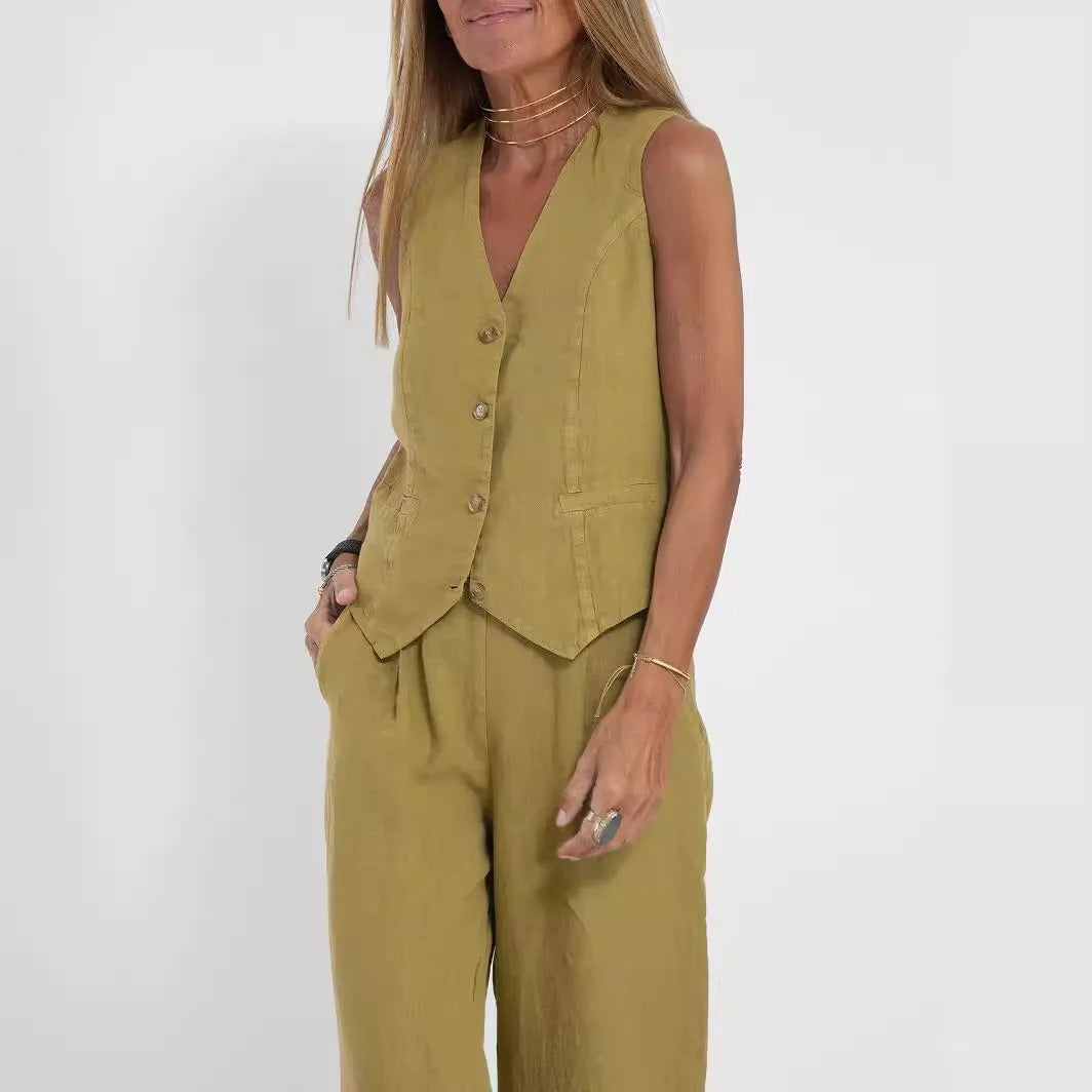 Gilet su Misura & Set in Cotone a Gamba Larga