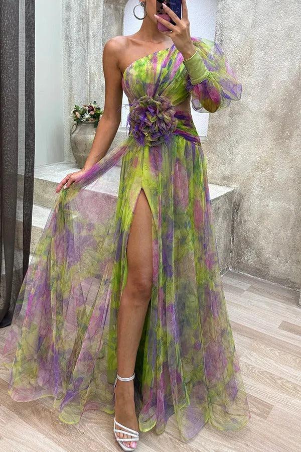 Grace | Vestito Maxi Plissettato Floral per l'Evasione Estiva
