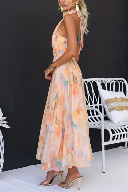 Halter™ - Abito Maxi con Stampa
