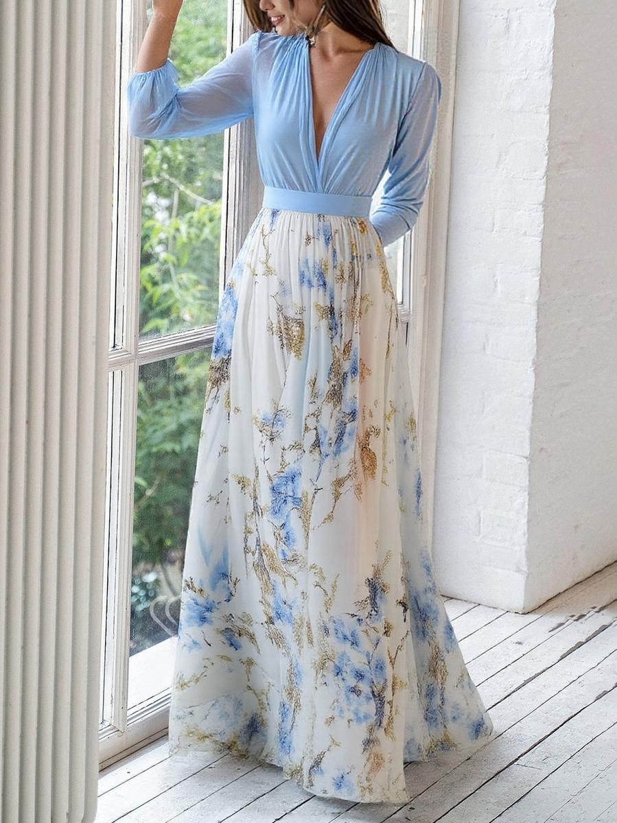 Harper™ | Bellissimo Abito Maxi con Stampa Floreale