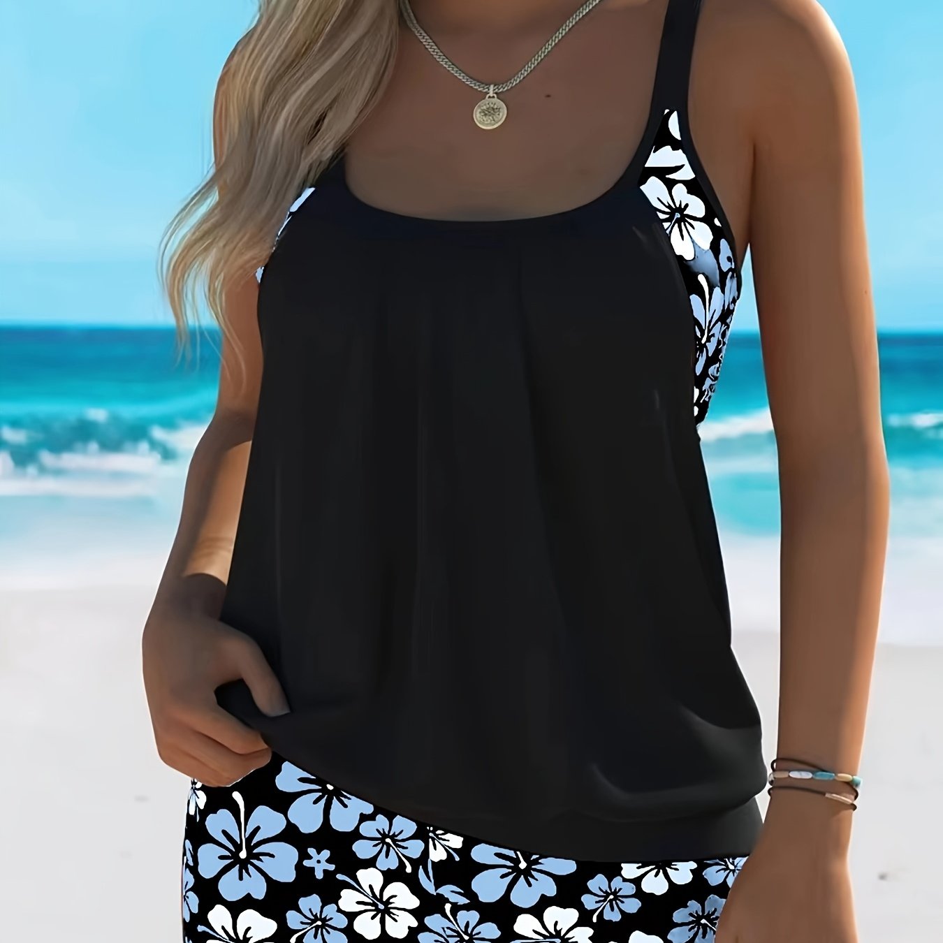 Isabella | Set Tankini Floreale Blu