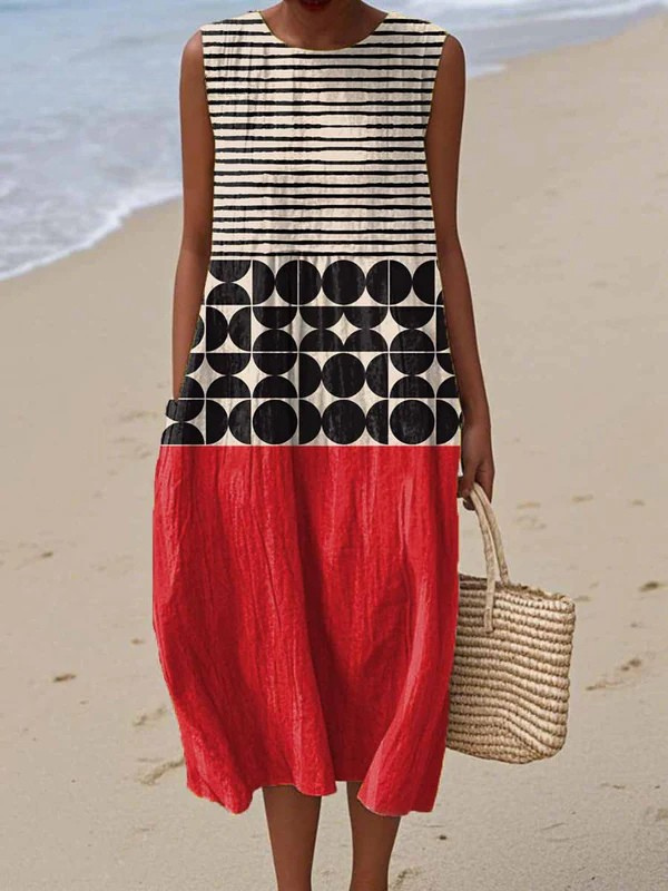 Jane | Abito Midi Colorblock