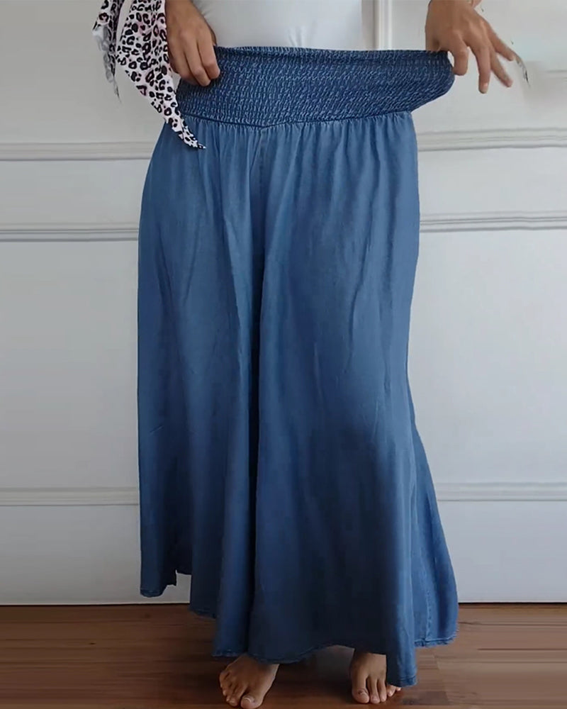 Jasper | Pantaloni Flowy con Vita Arricciata
