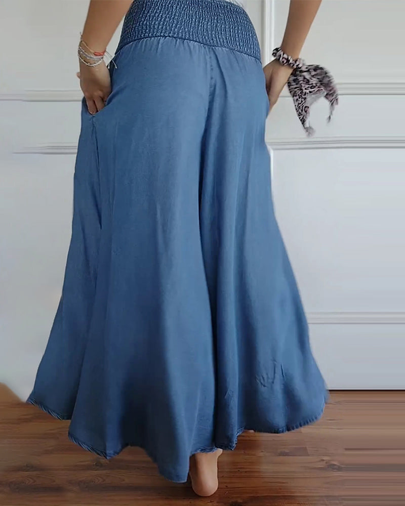 Jasper | Pantaloni Flowy con Vita Arricciata