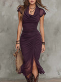 Kira | Elegante Abito Midi Plissettato Astratto