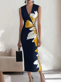 Lily | Vestito Midi Elegante da Ufficio per Festival Glam da Spiaggia